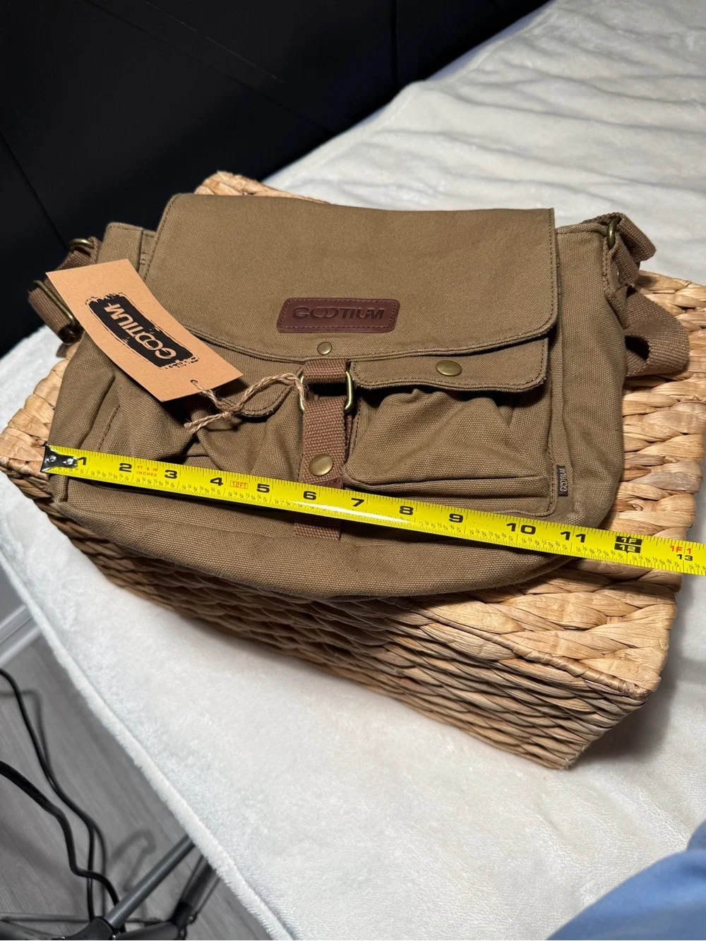 NWT Gootium Canvas Messenger Bag Satchel Shoulder Crossbody Army Green #30624